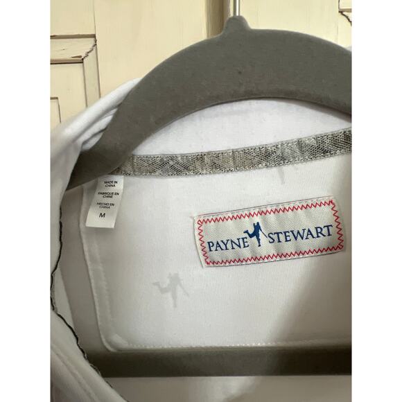 Payne Stewart size medium white polo shirt with golfers golf - Picture 2 of 3